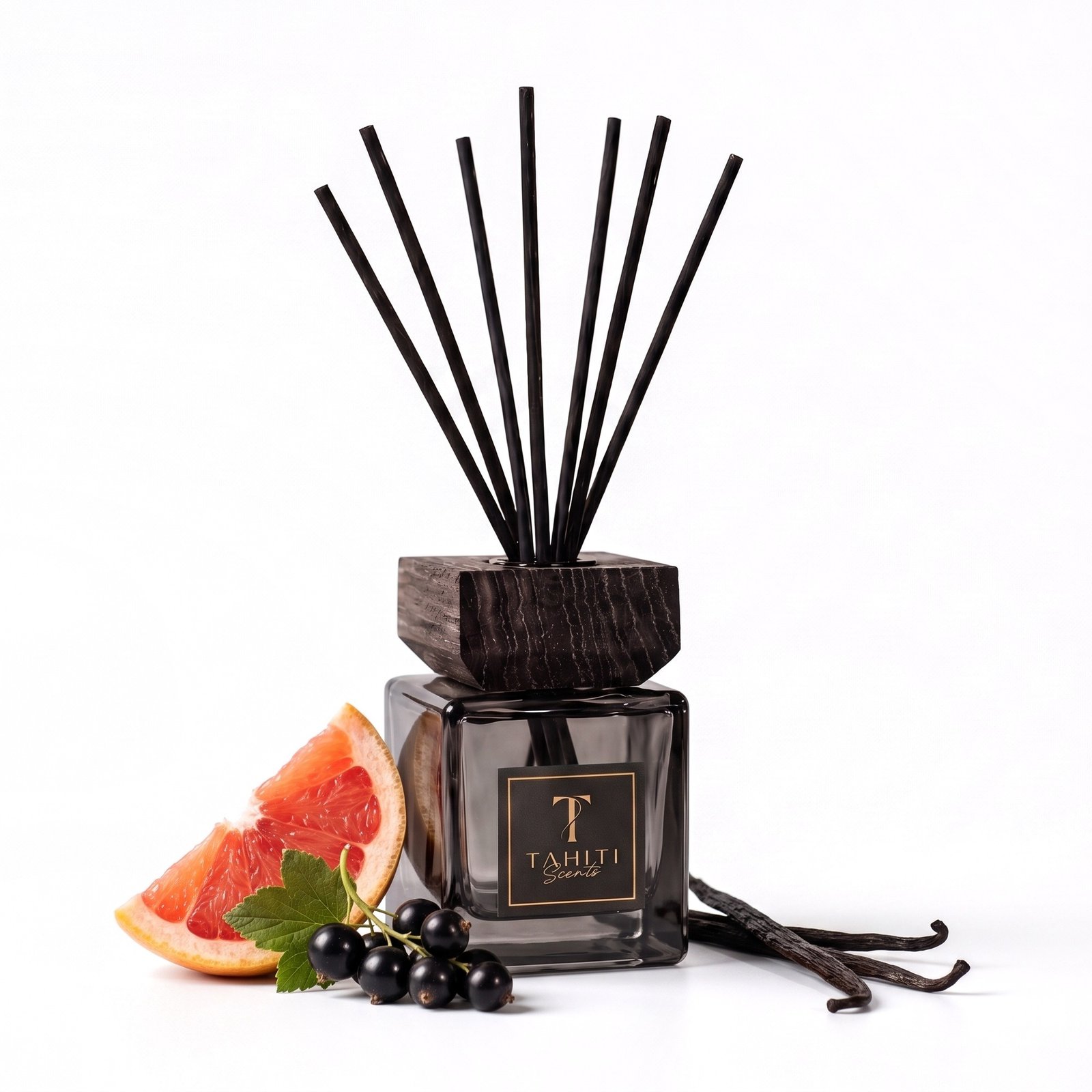 Tahiti Scents "White crystal" home fragrance with its scent notes