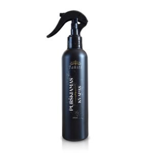 Purškiamas Tahiti Scents namų kvapas tamsiame buteliuke su purkštuku